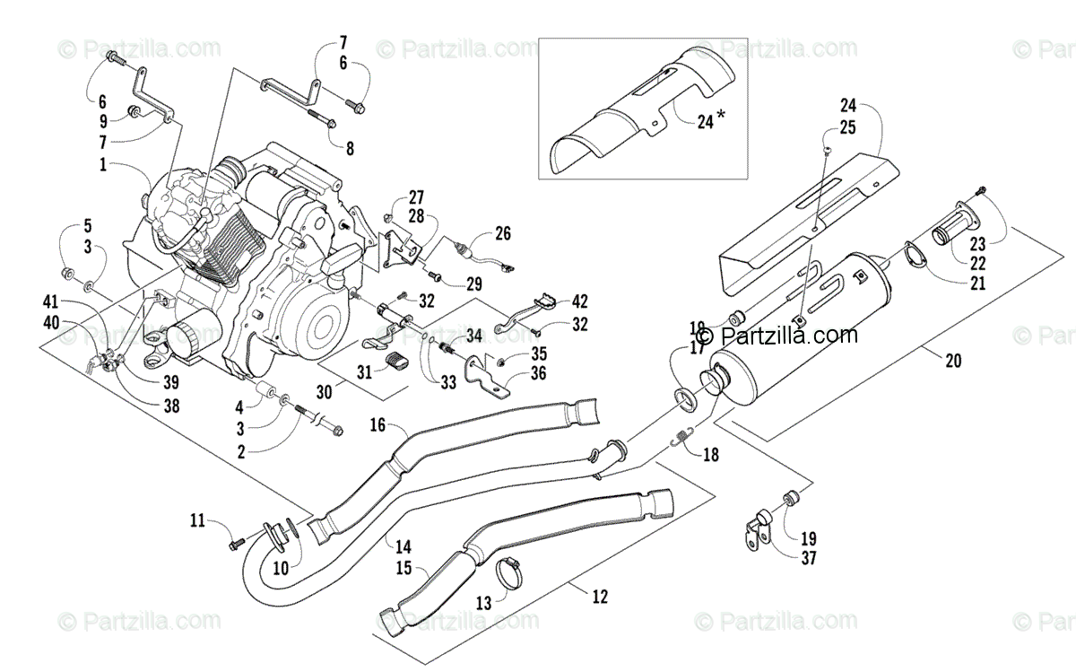 Arctic Cat Atv 2006 Oem Parts Diagram For Engine And