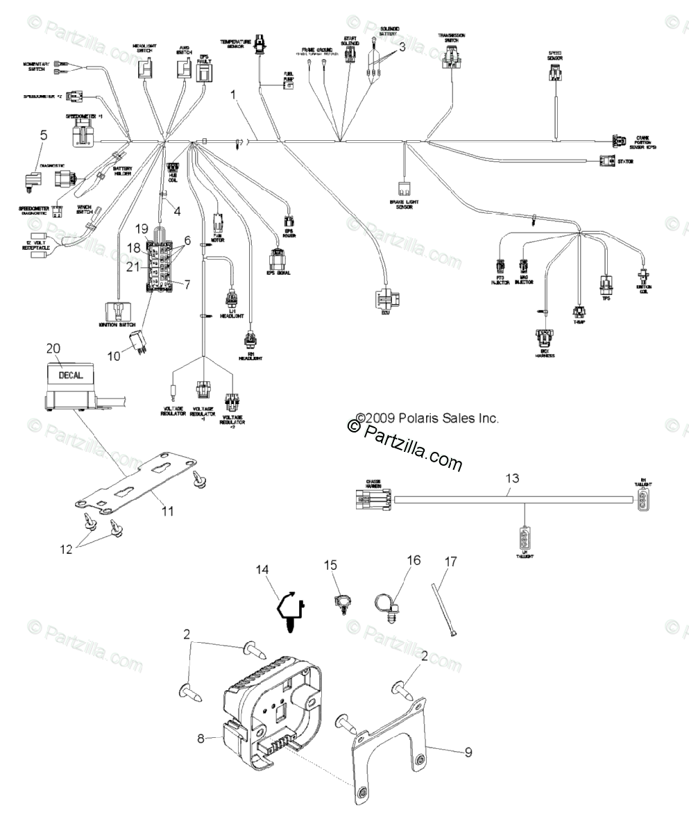 Polaris Side By Side 2010 Oem Parts Diagram For Electrical
