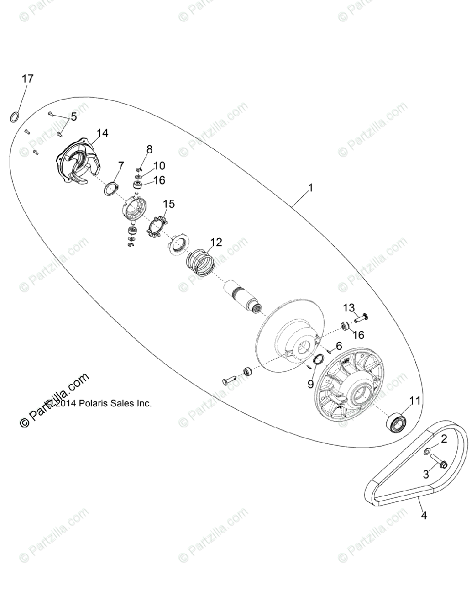 Polaris Side By Side 2016 Oem Parts Diagram For Drive