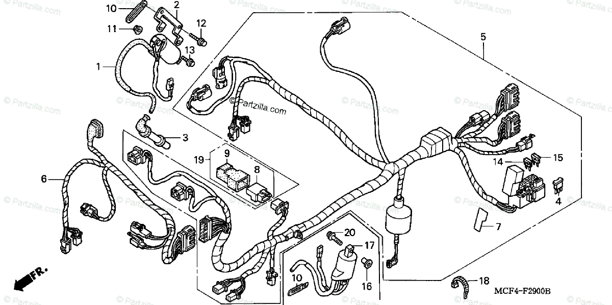 Honda Motorcycle 2003 Oem Parts Diagram
