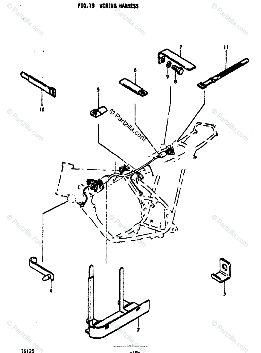 Suzuki Motorcycle 1971 OEM Parts Diagram for WIRING HARNESS | Partzilla.com