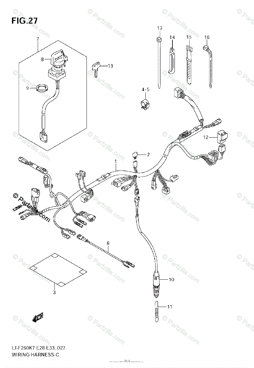 Suzuki Atv 2008 Oem Parts Diagram For Wiring Harness