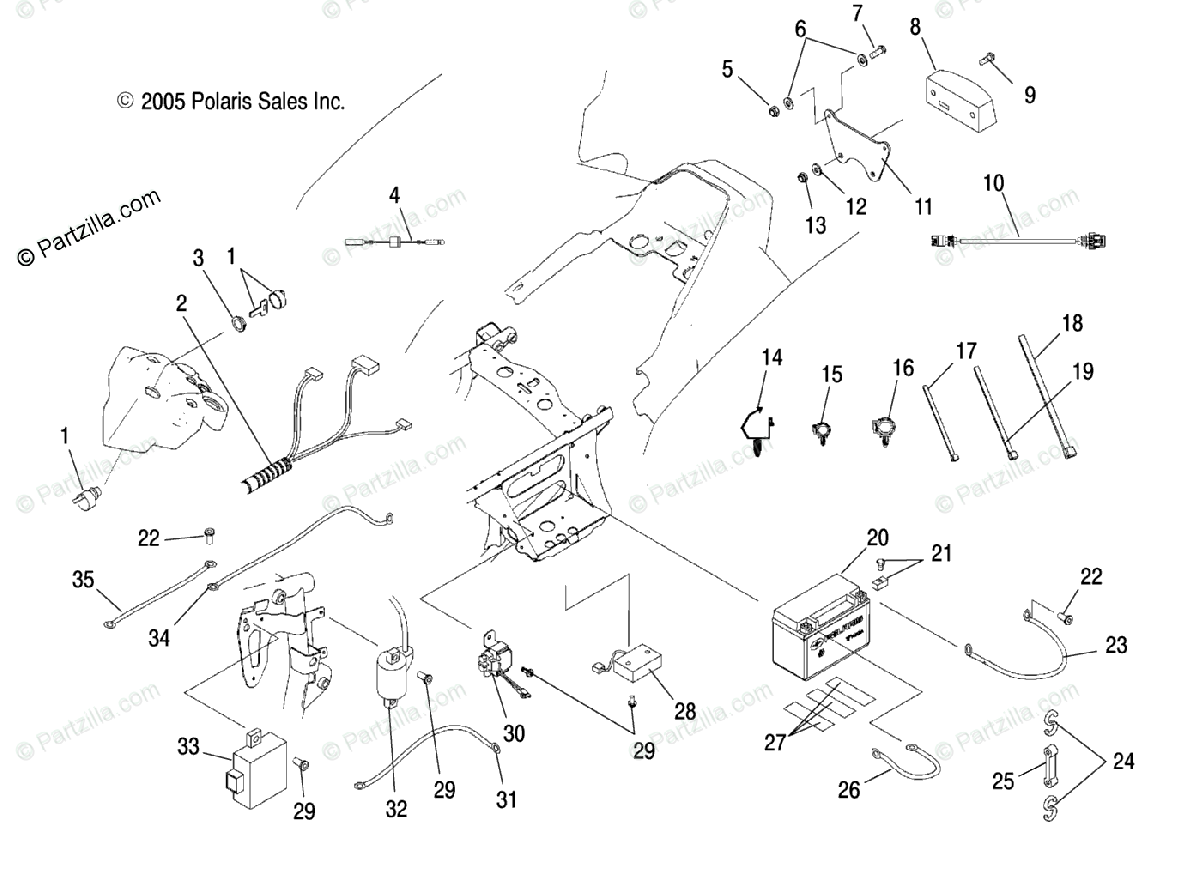 Polaris ATV 2006 OEM Parts Diagram for Electrical /Ab/Ac | Partzilla.com