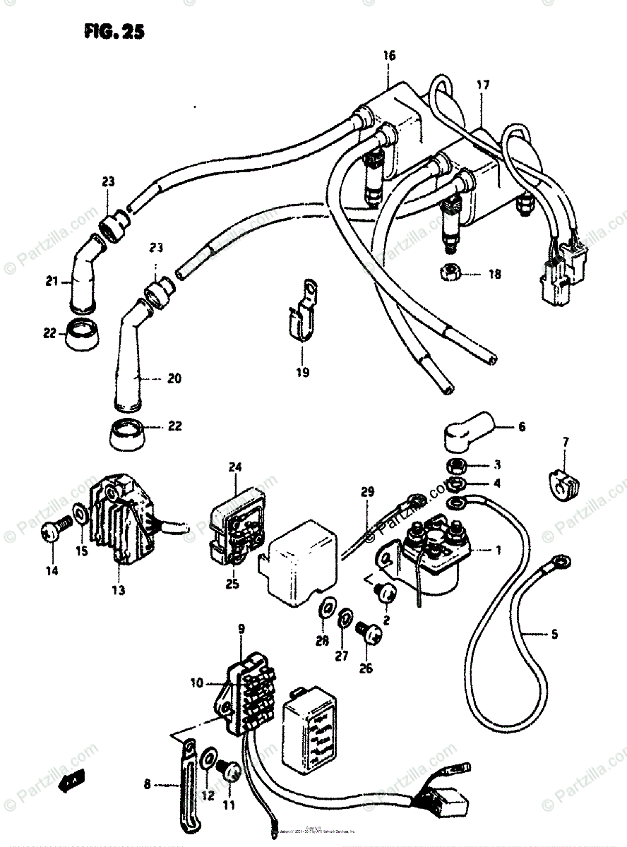 Suzuki Motorcycle 1982 OEM Parts Diagram for Electrical | Partzilla.com