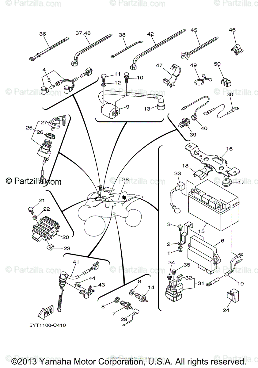 Yamaha Atv 2005 Oem Parts Diagram For Electrical