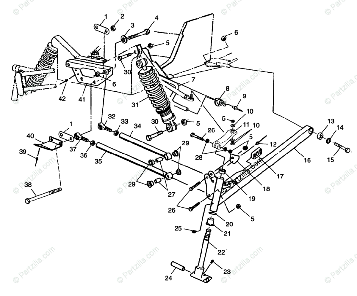 Polaris Snowmobile 1998 Oem Parts Diagram For Front