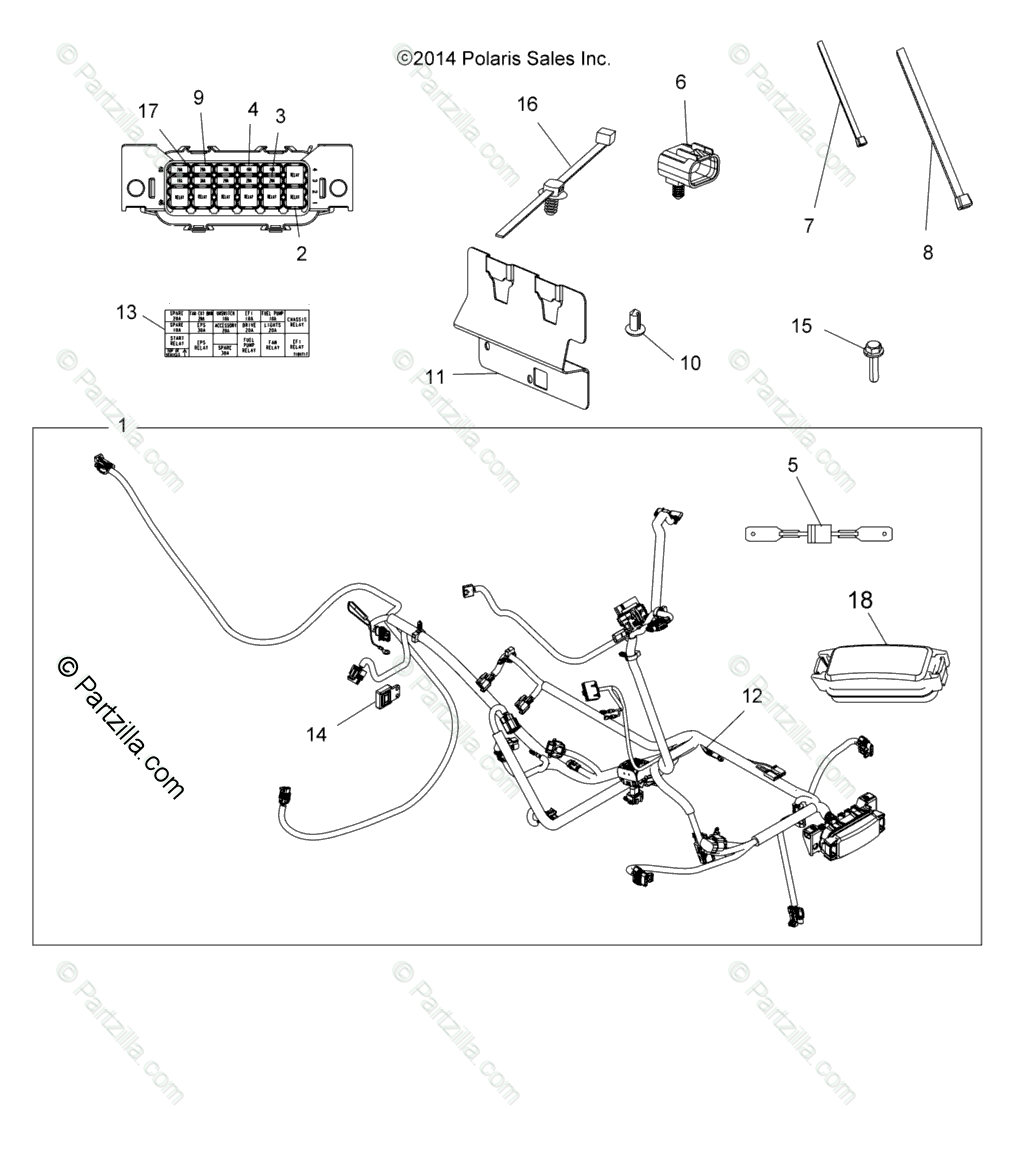 Polaris Atv 2018 Oem Parts Diagram For