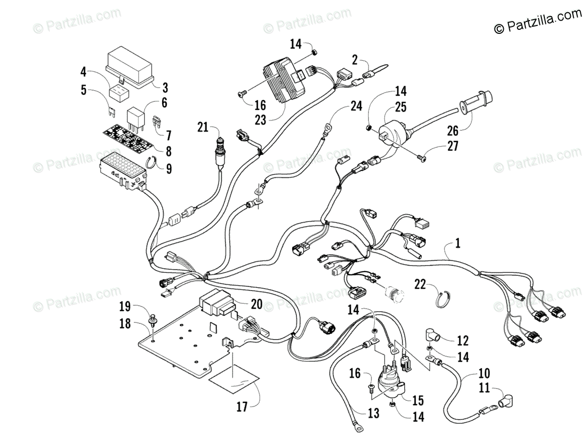 Arctic Cat Atv 2008 Oem Parts Diagram For Wiring Harness