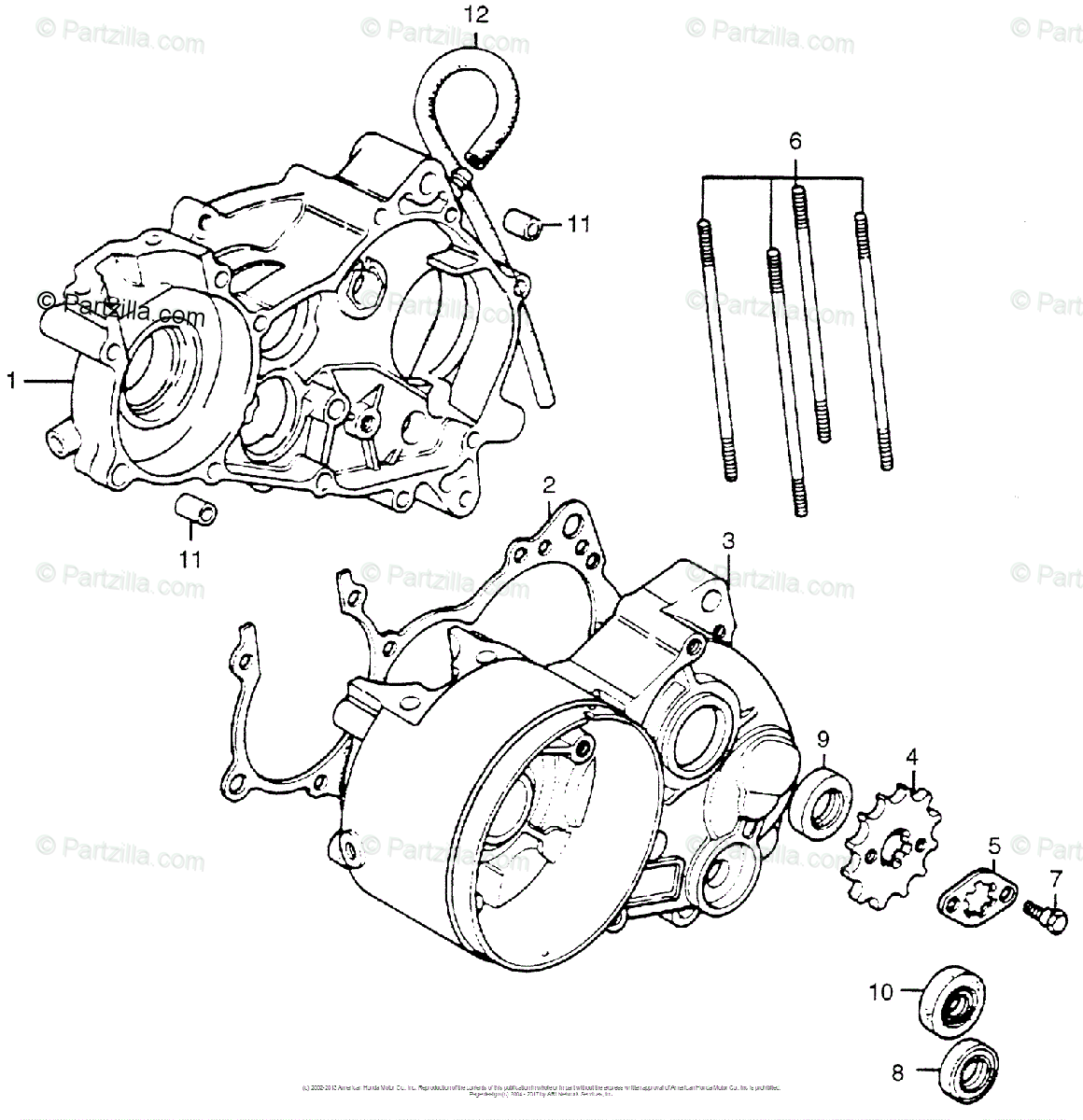 Honda Motorcycle Models With No Year Oem Parts Diagram For