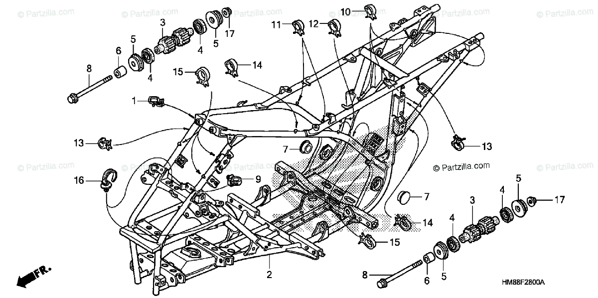 Honda Atv 2009 Oem Parts Diagram For Frame