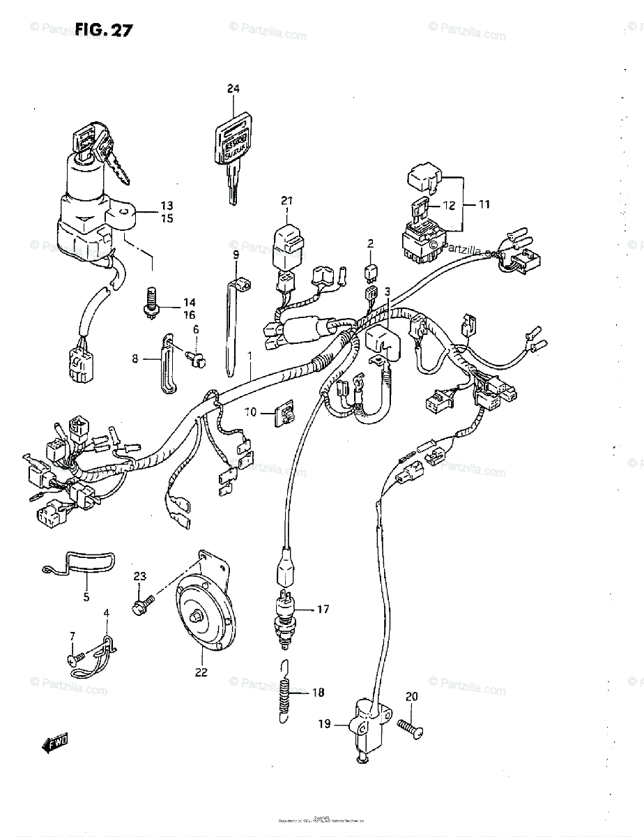 Suzuki Motorcycle 1993 Oem Parts Diagram For Wiring