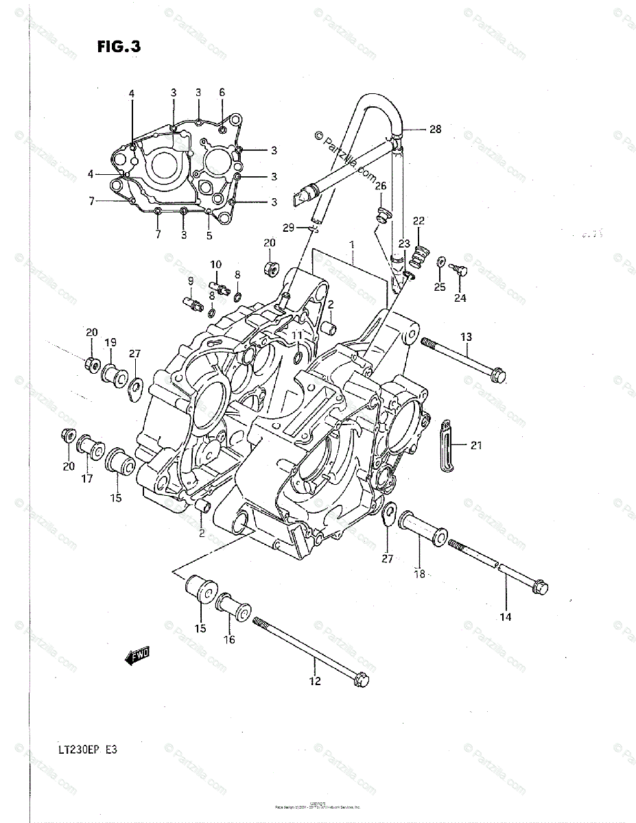 Suzuki Atv 1993 Oem Parts Diagram For Crankcase
