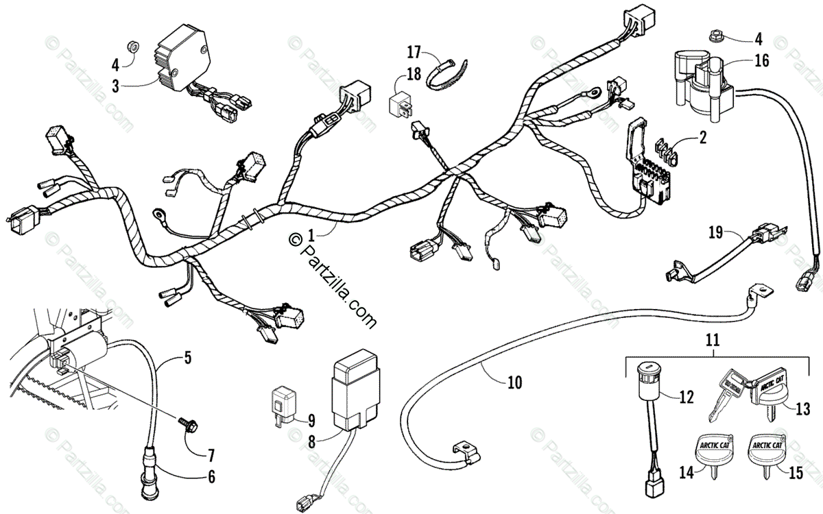 Arctic Cat Atv 2008 Oem Parts Diagram For Electrical And