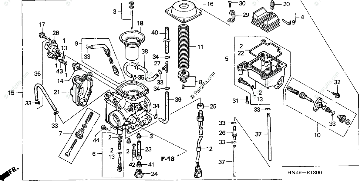 Honda Atv 2006 Oem Parts Diagram For Carburetor