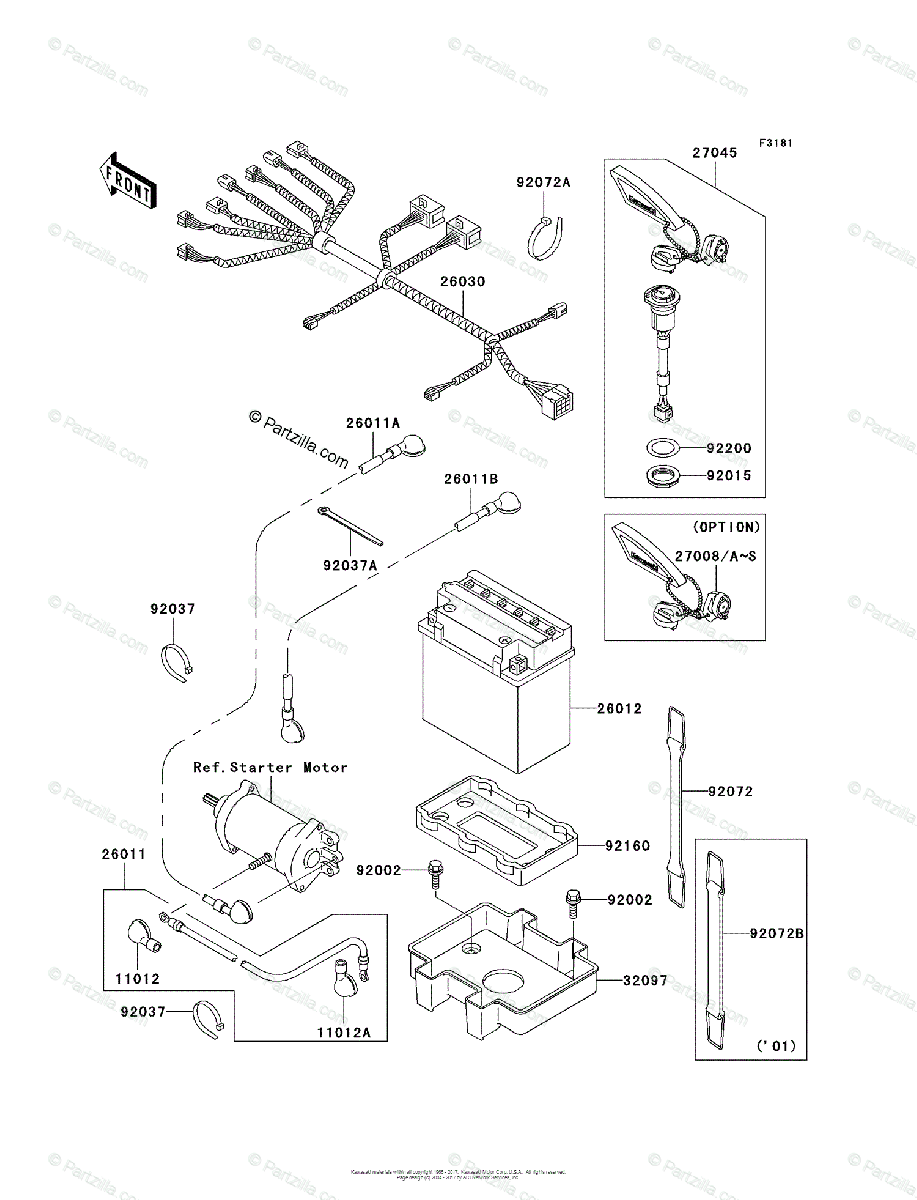 Kawasaki Jet Ski 2001 Oem Parts Diagram For Electrical