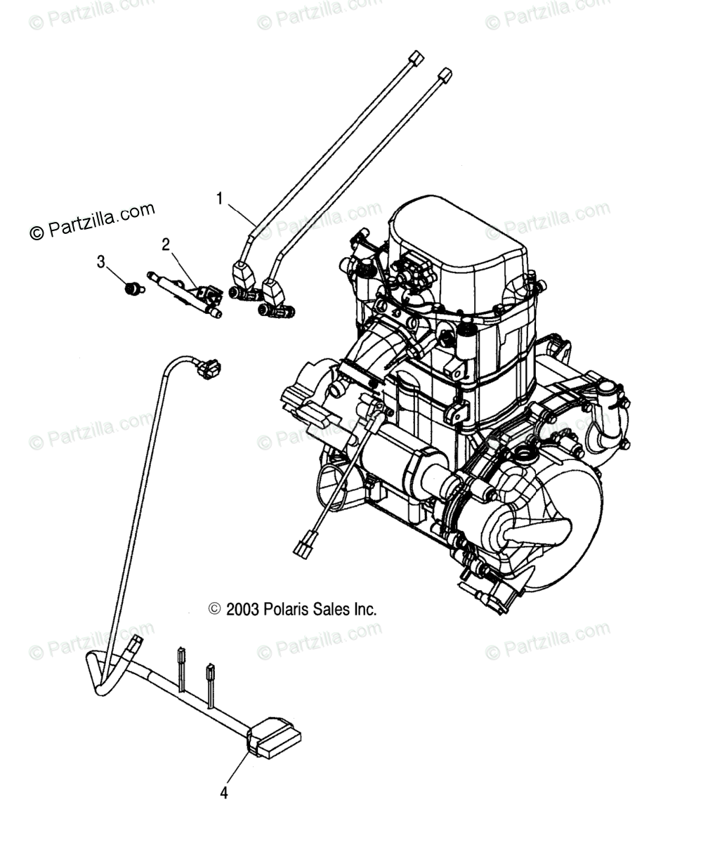 Polaris Atv 2004 Oem Parts Diagram For Fuel Injector
