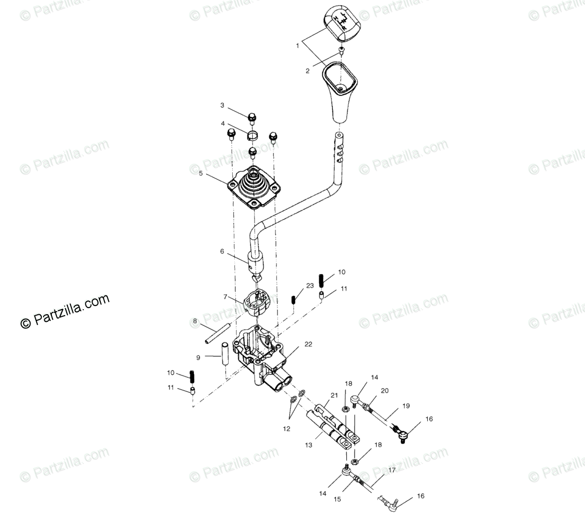 Polaris Atv 2000 Oem Parts Diagram For Gear Selector