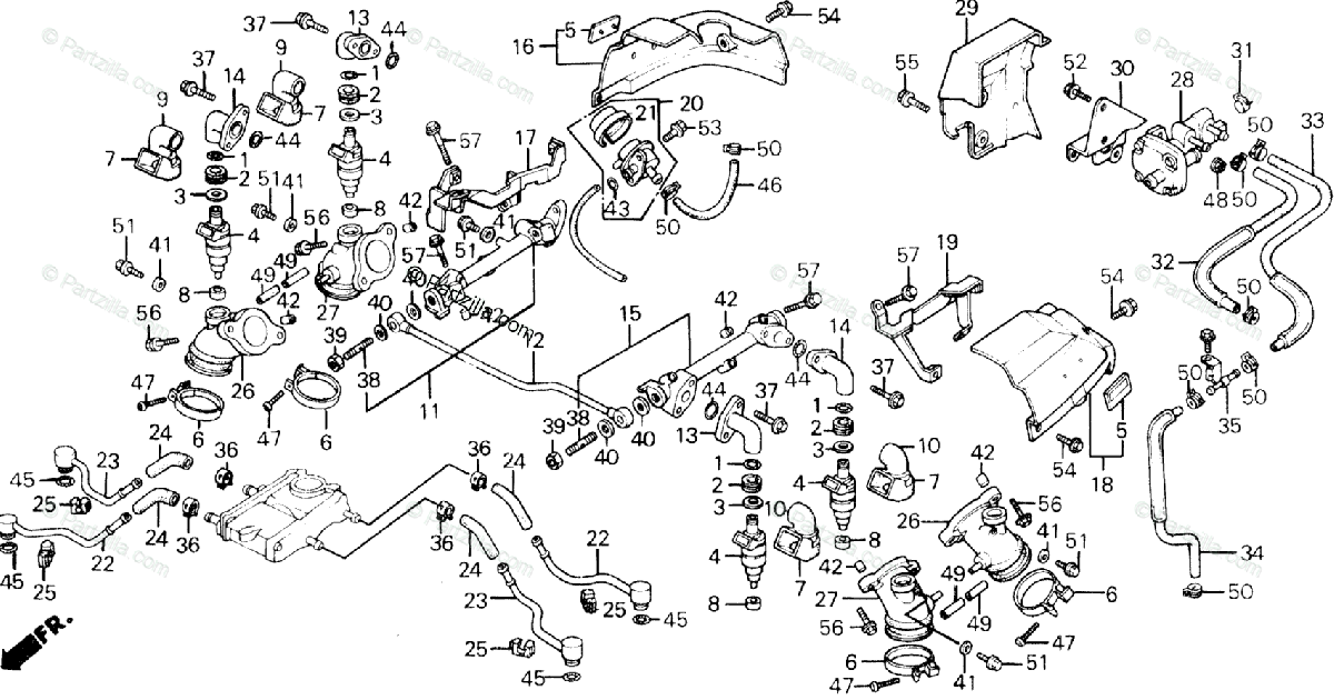 Honda Motorcycle 1986 OEM Parts Diagram for Fuel Injector | Partzilla.com