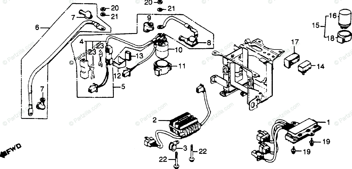 Honda Motorcycle 1979 Oem Parts Diagram For Spark Unit