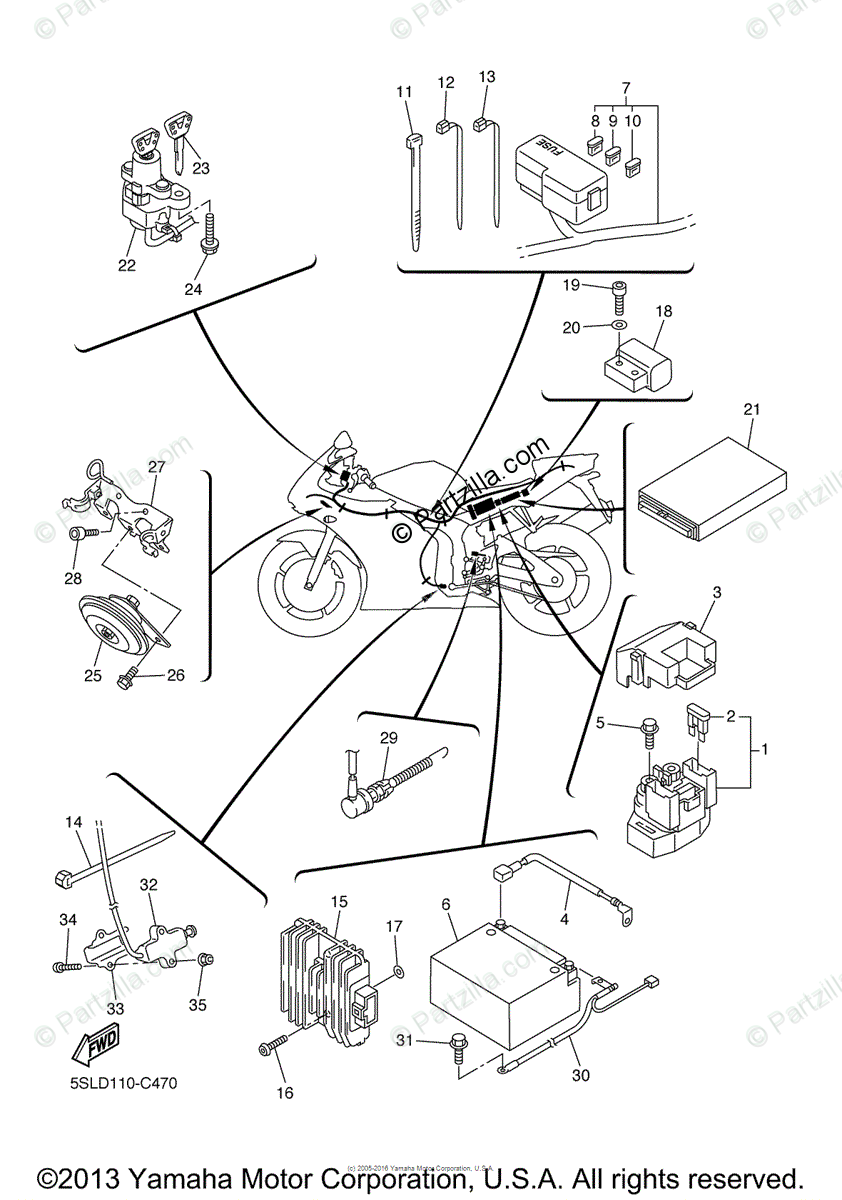 31 2004 Yamaha R6 Parts Diagram