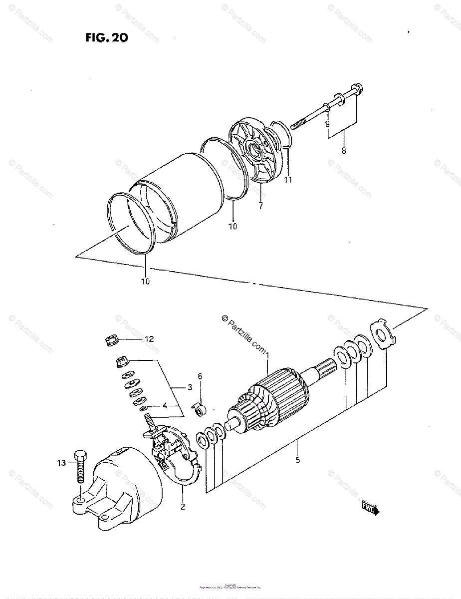 Suzuki Motorcycle 1993 Oem Parts Diagram For Starting