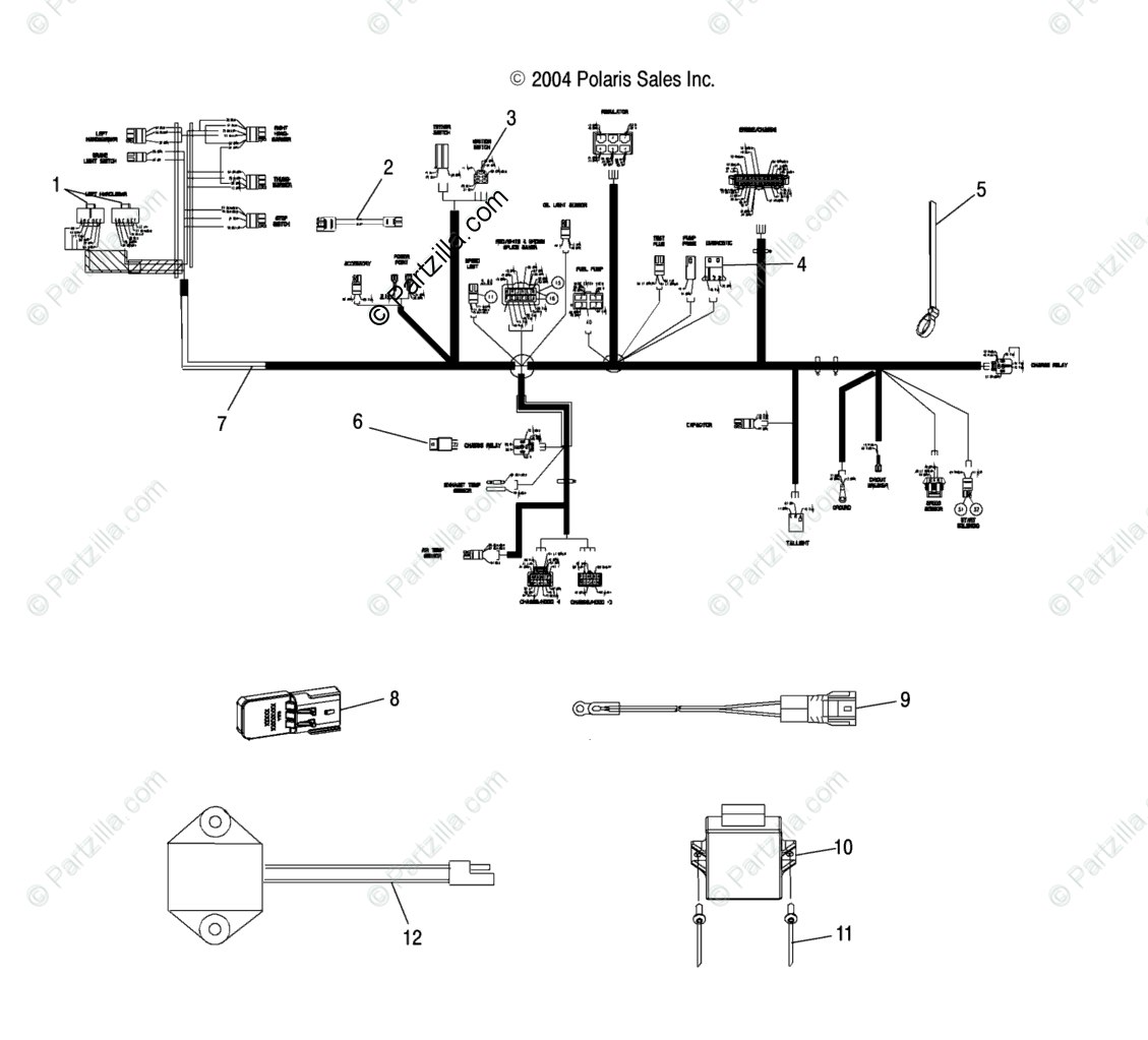 Polaris Snowmobile 2005 Oem Parts Diagram For Electrical   Dsa  Dsb  Dsc