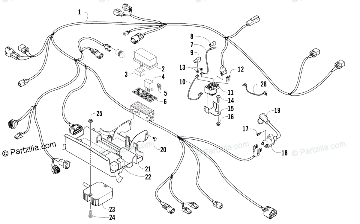 Arctic Cat Atv 2009 Oem Parts Diagram For Wiring Harness