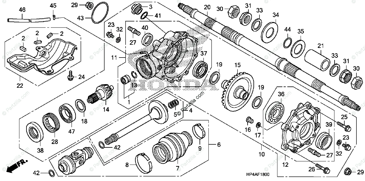 Honda Recon Rear Axle Diagram - General Wiring Diagram
