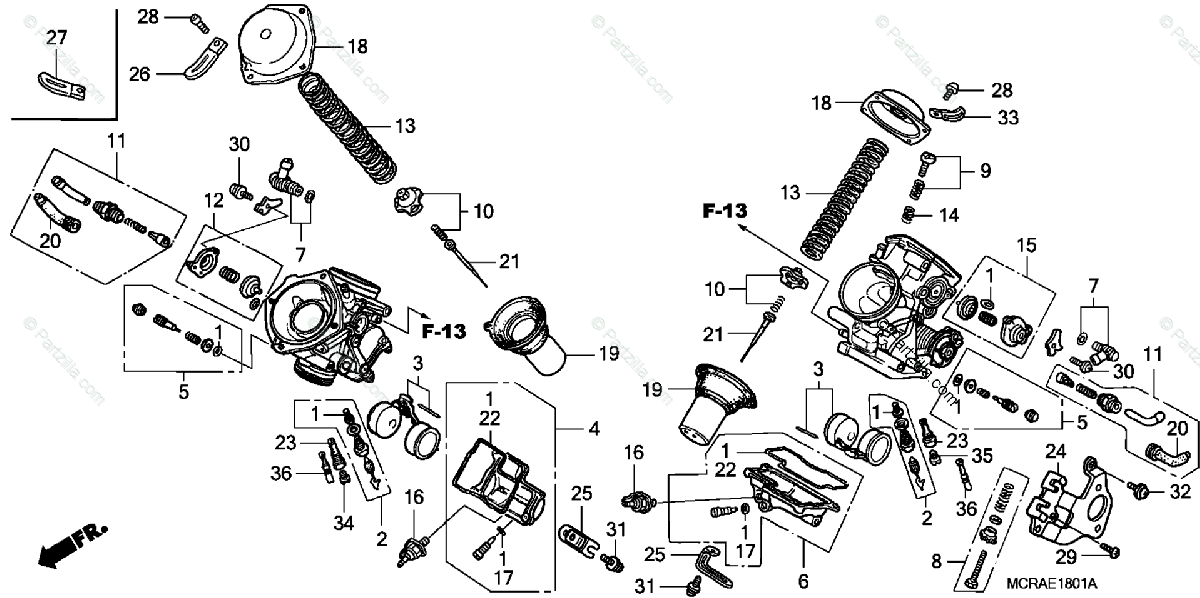 Honda Motorcycle 2007 OEM Parts Diagram for Carburetor ... wiring diagrams for 750 honda shadow 2012 