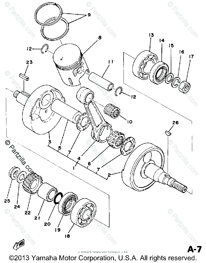 Yamaha OEM Piston Ring Set 4th 2A6-11610-40