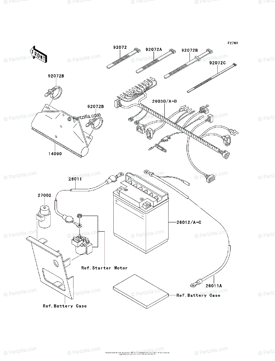 Kawasaki Atv 1998 Oem Parts Diagram For Chassis Electrical