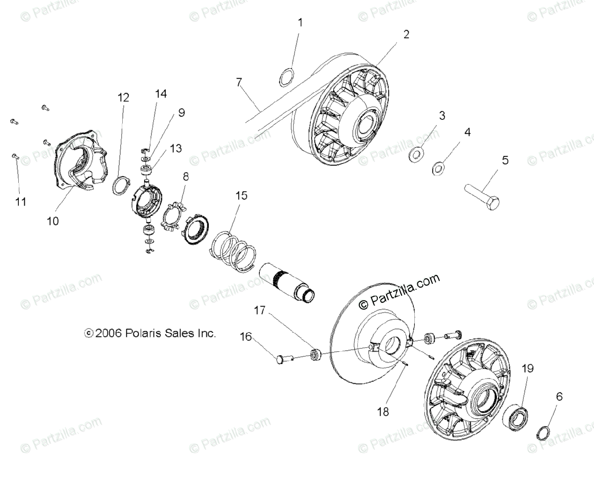 Polaris Side By Side 2009 Oem Parts Diagram For Drive