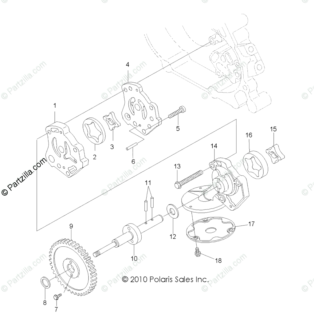 Polaris Side By Side 2011 Oem Parts Diagram For Engine