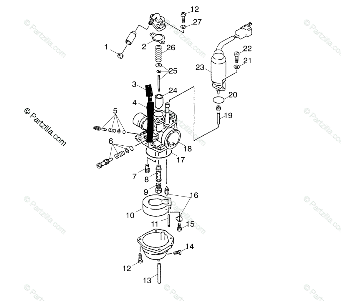 Polaris Atv 2002 Oem Parts Diagram For Carburetor   Cb  Cc