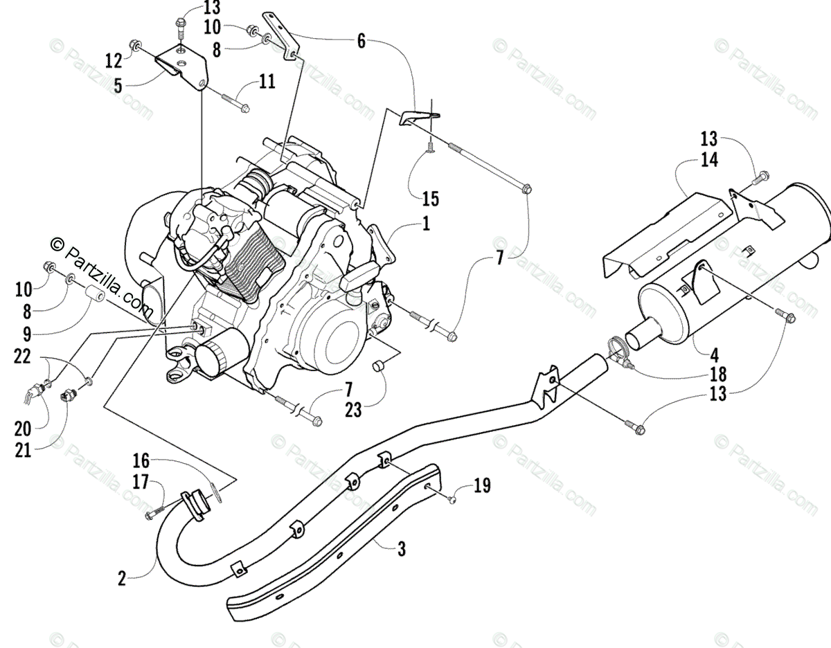 Arctic Cat Atv 2003 Oem Parts Diagram For Engine And