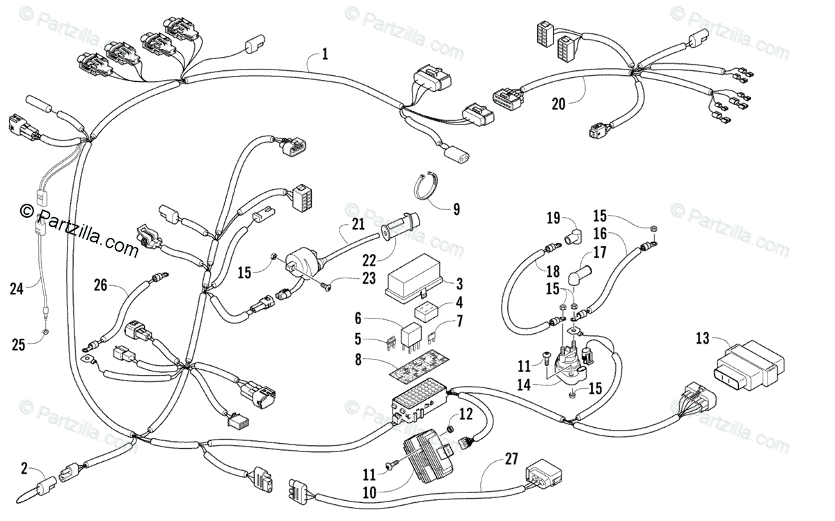 Arctic Cat Side By Side 2008 Oem Parts Diagram For Wiring