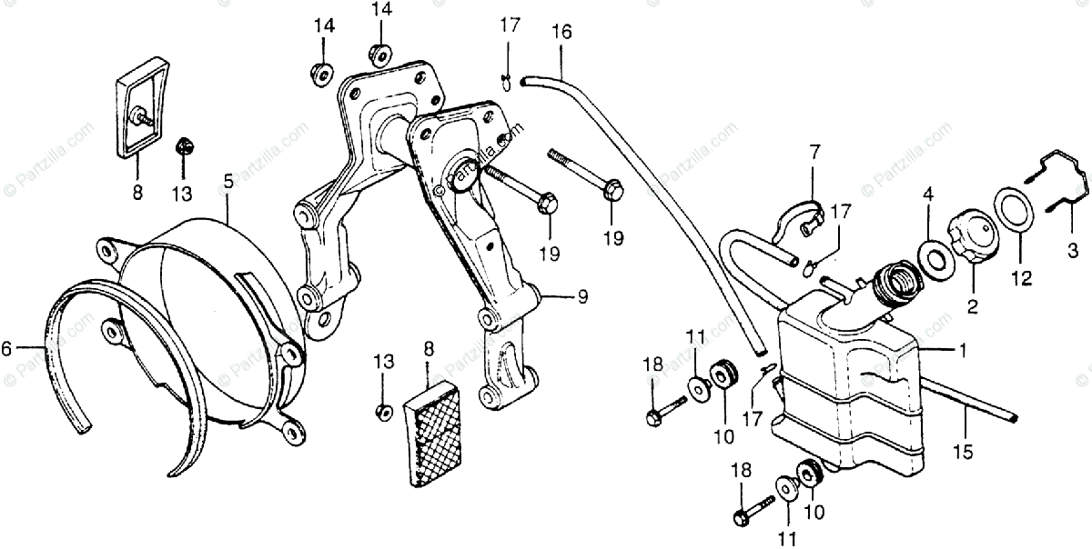 Honda Motorcycle 1979 Oem Parts Diagram For Radiator