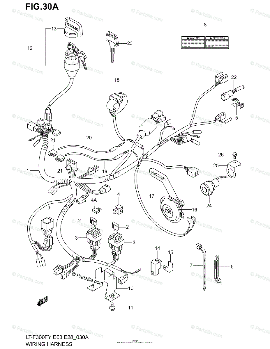 Suzuki Atv 1999 Oem Parts Diagram For Wiring Harness