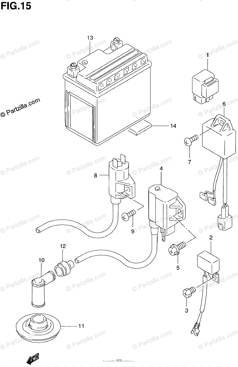Suzuki Atv 1996 Oem Parts Diagram For Electrical
