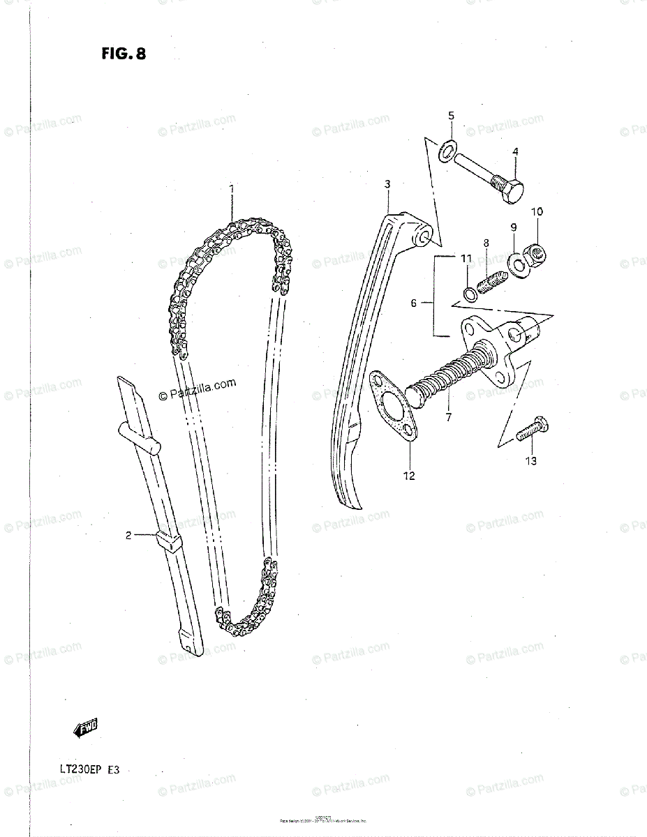 Suzuki Atv 1987 Oem Parts Diagram For Cam Chain