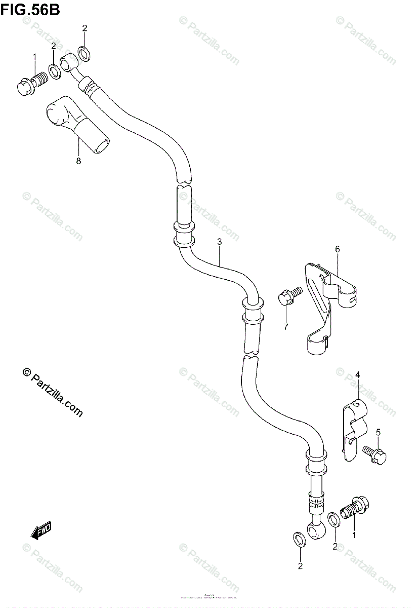 Suzuki Scooters 2003 Oem Parts Diagram For Front Brake