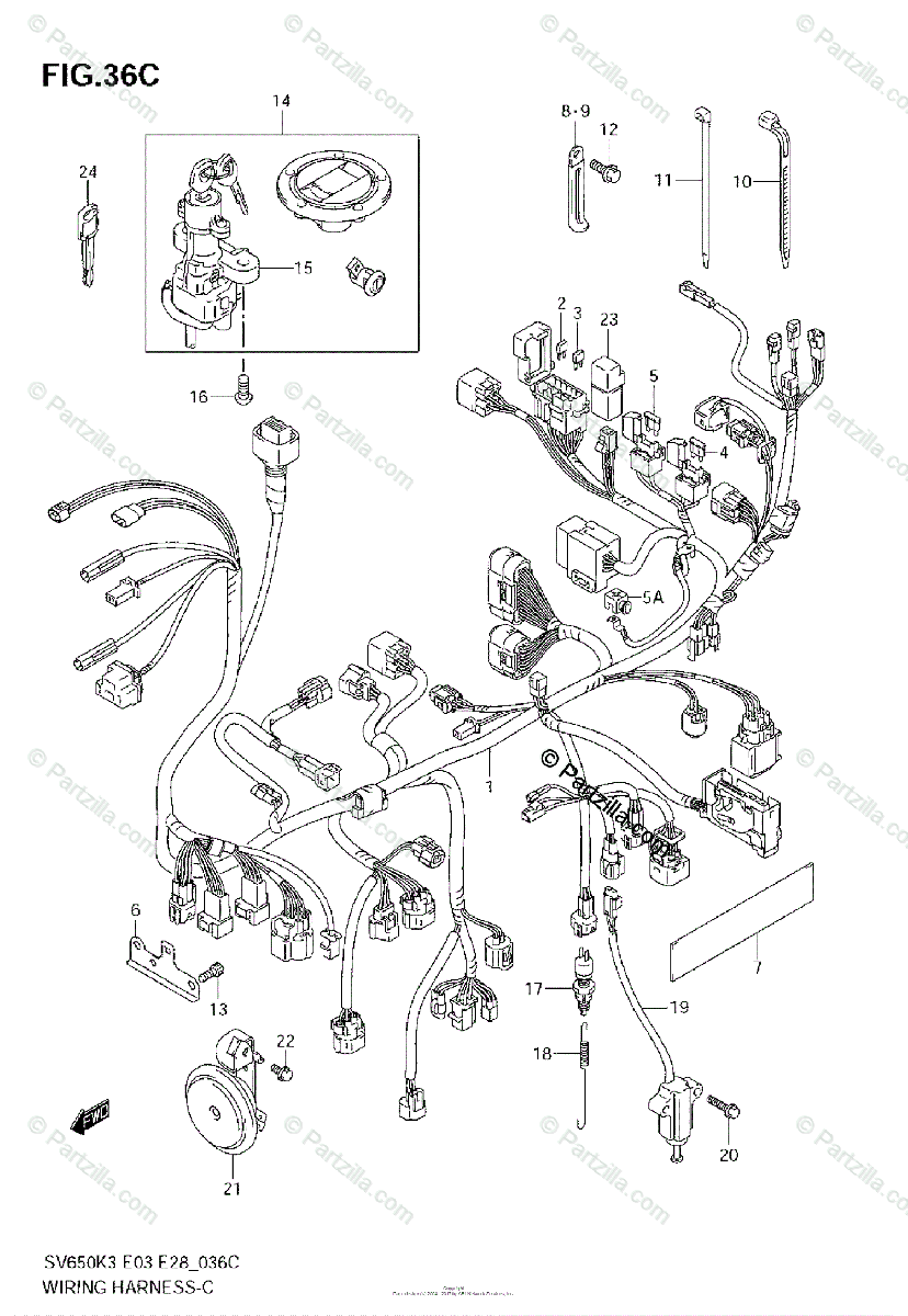 Suzuki Motorcycle 2007 Oem Parts Diagram For Wiring