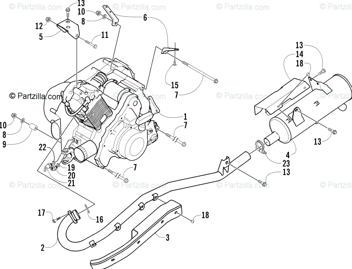 Arctic Cat Atv 2004 Oem Parts Diagram For Engine And