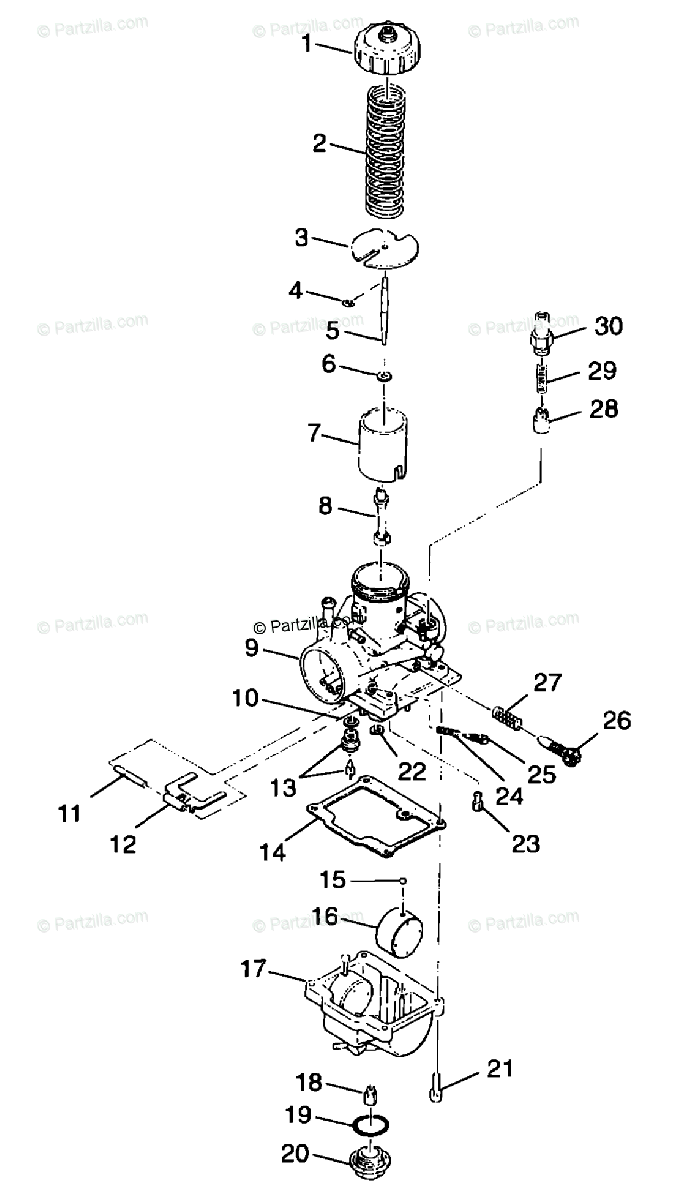 Polaris ATV 1999 OEM Parts Diagram for Carburetor | Partzilla.com