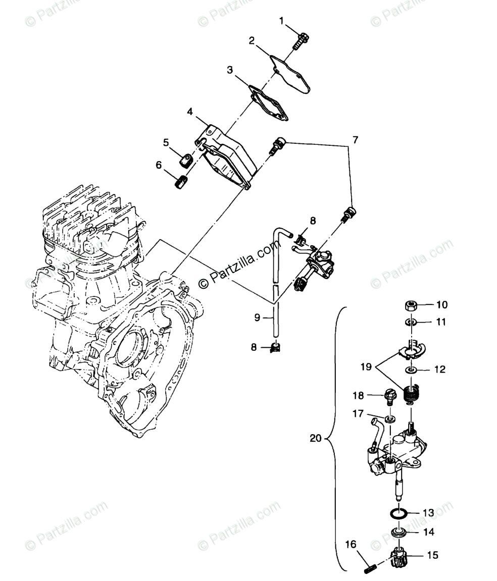 Polaris Atv 1999 Oem Parts Diagram For Oil Pump