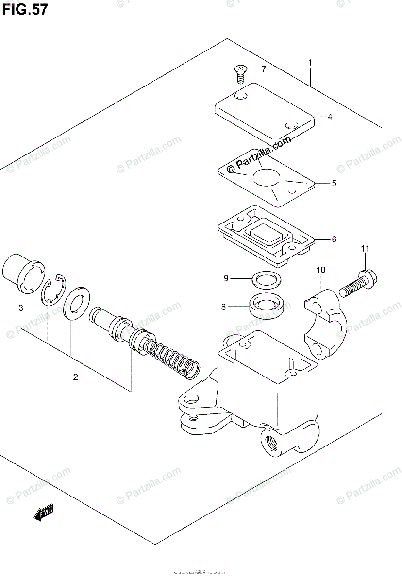 Suzuki Scooters 2003 Oem Parts Diagram For Front Master