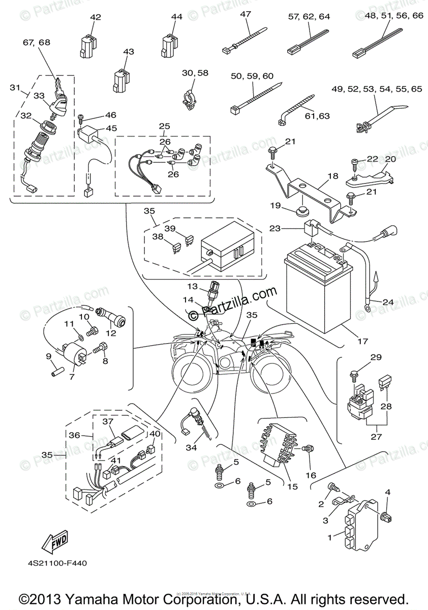 Yamaha 350 Grizzley Atv Wiring Diagram