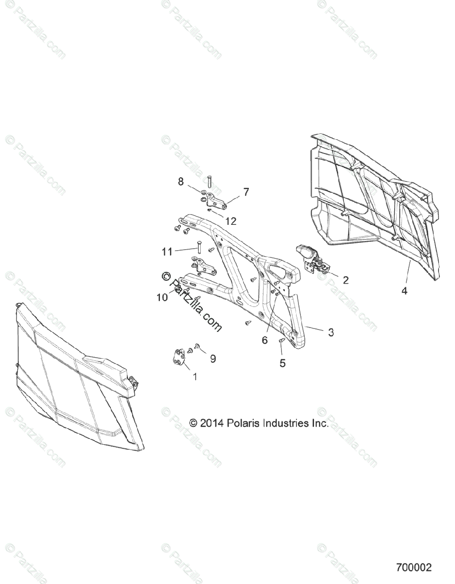 Polaris Side By Side 2015 Oem Parts Diagram For Body