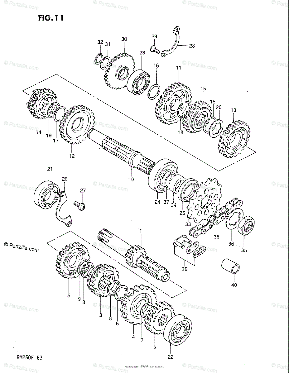 Suzuki Motorcycle 1985 OEM Parts Diagram for TRANSMISSION | Partzilla.com