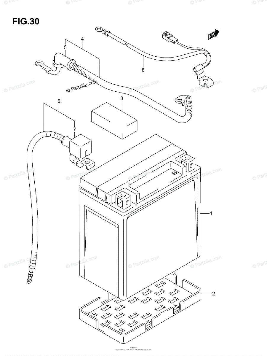 Suzuki Atv 2003 Oem Parts Diagram For Battery